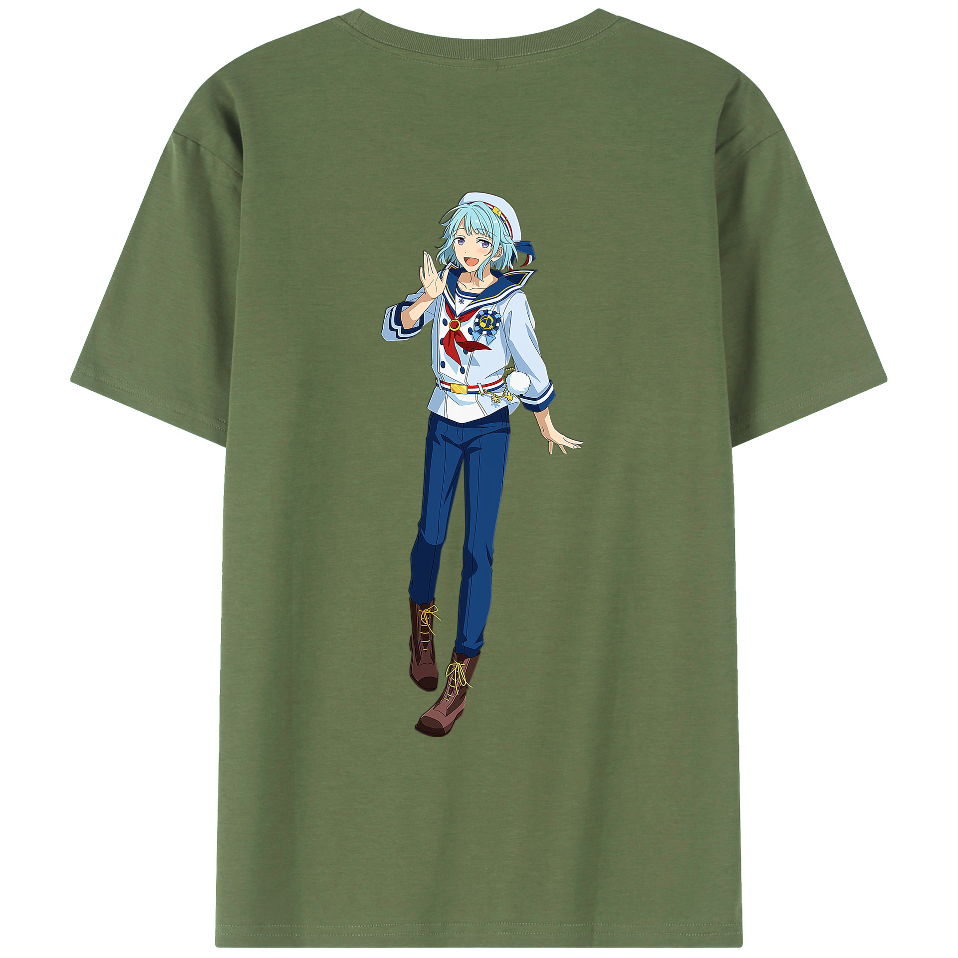 （画像用） あんさんぶるスターズ! Ensemble Stars 綿100％ メンズ半袖Tシャツ（バックプリント） 通気性